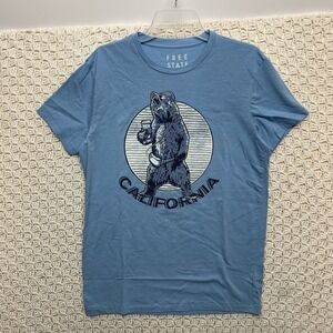 Free State California Tee Shirt‎ Men's Médium  West Coast Bear Tee